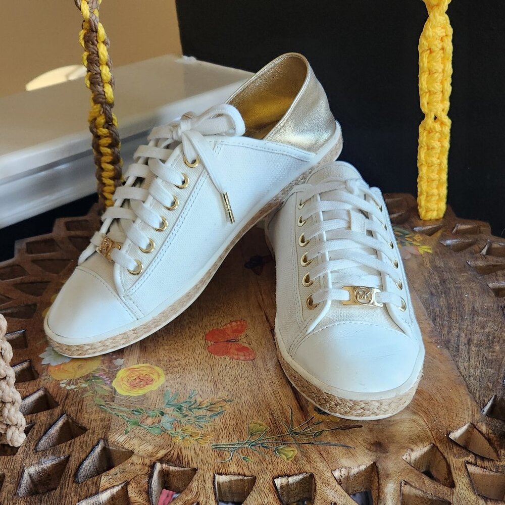 Michael Kors Sneakers with Gold Accents & Espadrilles Style Design